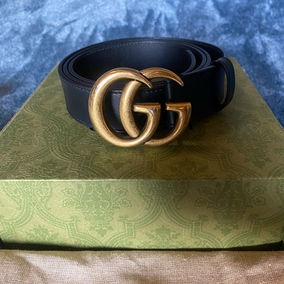 Gucci Black Leather Belt